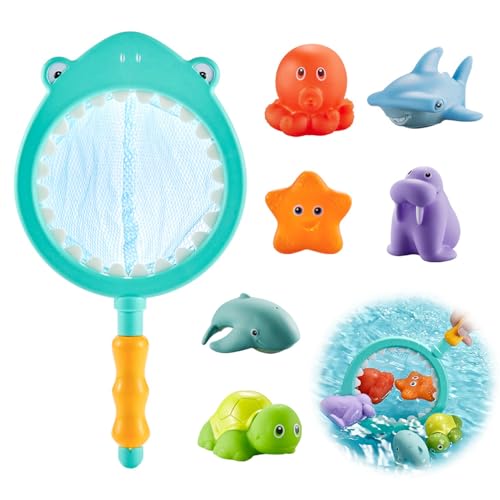 7 Stück Kinder Badespiele mit Fischernetzen,wasserspielzeug,Sicheres Baby Badespielzeug für Pools, Badewannen, Strände 7 Stück Kinder Badespiele mit Fischernetzen,wasserspielzeug,Sicheres Baby Badespielzeug für Pools, Badewannen, Strände von Taiyyi