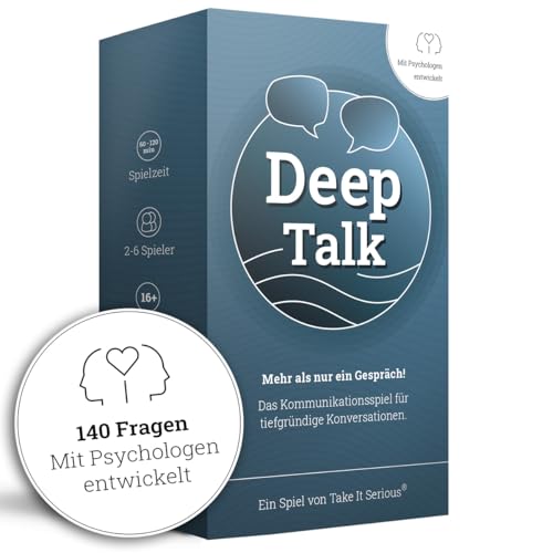 Take It Serious - Deep Talk | Gesprächsspiel für tiefgründige Gespräche | Kommunikationsspiel für Freunde & Familie | Partyspiel | Gesprächskarten | Selbstreflexion | Mit Psychologen entwickelt von Take It Serious