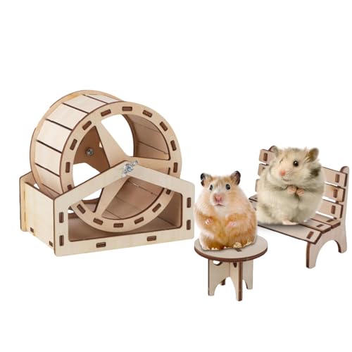 Hamsterhaus Aus Holz – Einfach Zu Verwendendes Hamster-Eckhaus | Anspruchsvolle Nissan-Haushütte | Vielseitiges Hamster-Holzhaus | Kleintierkäfig Für Rennmäuse, Hamster, Mäuse von Takluu