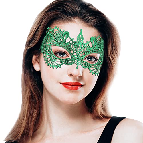 Takmor Venezianische Maske Damen, Spitze Catwoman Maske Maskenball Maske Damen Augenmaske Halloween für Karneval Valentinstag Kostüm Party Nachtclub Gesichtsmaske von Takmor