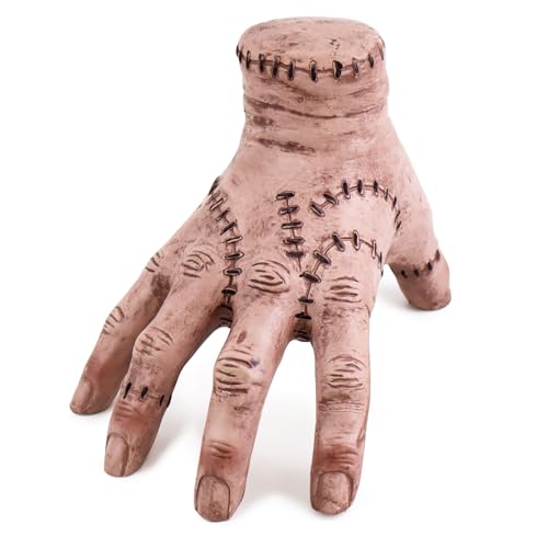 Takmor Hand Addams Familie, Fake Hand Addams Figur Hand Geburtstag Party Dekorationen Zubehör Merchandise, Scary Requisiten Sammelfiguren Spielzeug für Halloween Cosplay von Takmor