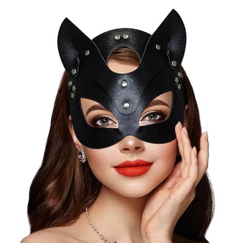 Takmor Catwoman Maske,katzen Maske Catwoman Kostüm für Damen Fuchs Maske Cat Woman Mask für Karneval Valentinstag Maskerade Kostüm Party Nachtclub von Takmor