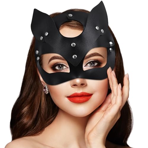 Takmor Catwoman Maske,katzen Maske Catwoman Kostüm für Damen Fuchs Maske Cat Woman Mask für Karneval Valentinstag Maskerade Kostüm Party Nachtclub von Takmor