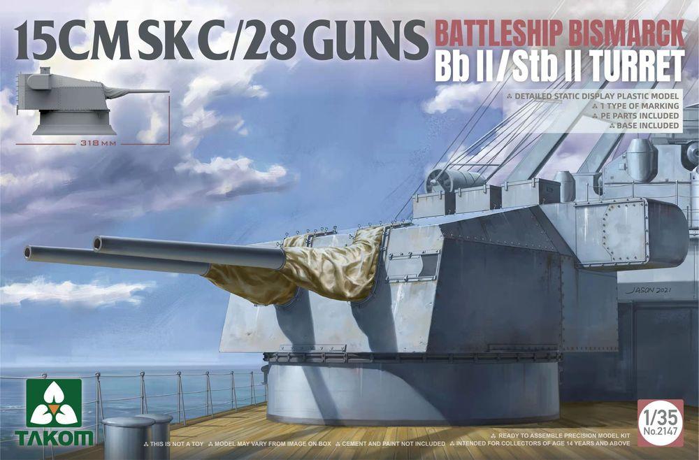 15cm SKC/28 Guns - Battleship Bismarck Bb II / Stb II Turret 15cm SKC/28 Guns - Battleship Bismarck Bb II / Stb II Turret von Takom