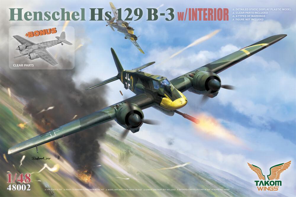 Henschel Hs 129 B-3 w/Interior + Bonus Clear Parts Henschel Hs 129 B-3 w/Interior + Bonus Clear Parts von Takom