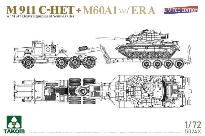 M911 C-HET w/M747 Heavy Equipment Semi-Trailer + M60A1 w/ERA M911 C-HET w/M747 Heavy Equipment Semi-Trailer + M60A1 w/ERA von Takom
