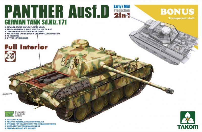 Sd.Kfz.171 Panther Ausf.D Early/Mid production w/full interior Sd.Kfz.171 Panther Ausf.D Early/Mid production w/full interior von Takom