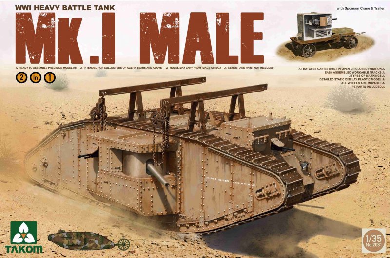 WWI Heavy Battle Tank Mk.I male 2in1 WWI Heavy Battle Tank Mk.I male 2in1 von Takom