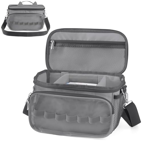 Tasche für Toniebox Tonie,Aufbewahrung für Tonies Hörfiguren,Tragetasche mit Schultergurt,für Toniebox Starter Set und Zubehör Tonies Figur (Grau) von Taladad
