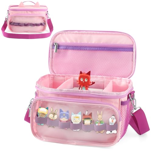 Tasche für Toniebox Tonie,Aufbewahrung für Tonies Hörfiguren,Tragetasche mit Schultergurt,für Toniebox Starter Set und Zubehör Tonies Figur (Rosa) von Taladad