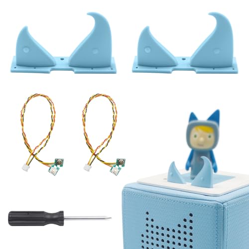 für Toniebox Ersatz Ohren and Ersatzkabel mit Schraubendreher, Kabelersatz,Ersatzteile für Tonies Lautstärketaste 2 Stück (Blau) von Taladad