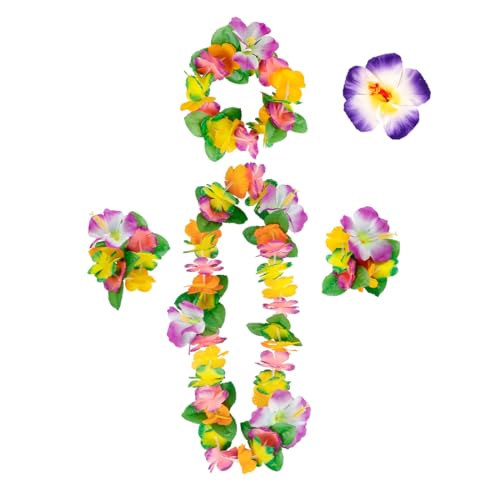 TaleMoon Hawaii Blumenkette,5Pcs Hawaii Kette Blumen Set,Blumen Haarklammer Blume Haarschmuck Armband Blumenkranz,Hawaiian Party Deko Outfit Damen für Poolparty Beachparty Karneval,Lila TaleMoon Hawaii Blumenkette,5Pcs Hawaii Kette Blumen Set,Blumen Haarklammer Blume Haarschmuck Armband Blumenkranz,Hawaiian Party Deko Outfit Damen für Poolparty Beachparty Karneval,Lila von TaleMoon