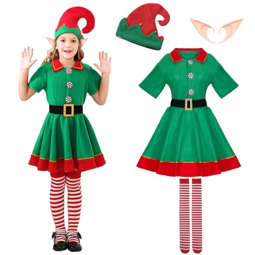 Weihnachtself, Elfen Kostüm Kinder, Weihnachtskostüm Mädchen Damen, Elfenohren Elfenmütze Nikolaus Kleid Weihnachtselfen Kostüm Damen Fasching, Karneval & Cosplay Geschenke für Halloween Kostüme(150) Weihnachtself, Elfen Kostüm Kinder, Weihnachtskostüm Mädchen Damen, Elfenohren Elfenmütze Nikolaus Kleid Weihnachtselfen Kostüm Damen Fasching, Karneval & Cosplay Geschenke für Halloween Kostüme(150) von TaleMoon
