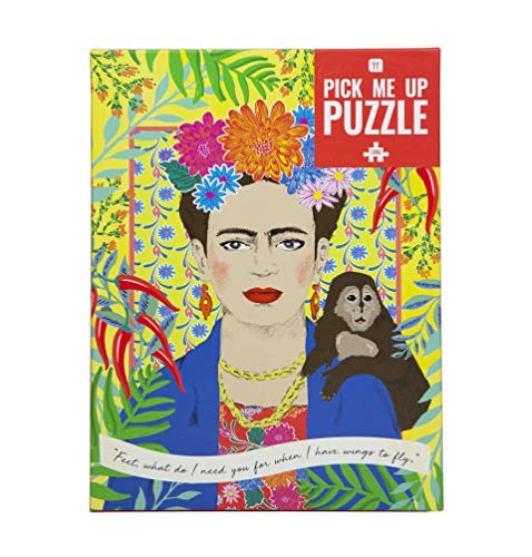1000 Stück Frida Kahlo Puzzle - mit passendem Poster & Trivia Sheet | Inspirierende Frauen-Porträt-Zitat, buntes illustriertes Design, Geburtstagsgeschenk, Geschenke für sie, Boho-Wandkunst von Talking Tables