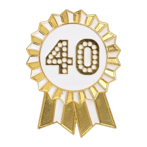 Talking Tables „Happy Birthday“-Anstecker gold- und weiß emaillierte Metallrosette wiederverwendbar Zubehör für Mädchen Erwachsene Kinder 40 Partyzubehör Meilenstein Jubiläum 4,5 cm Durchmesser Talking Tables „Happy Birthday“-Anstecker gold- und weiß emaillierte Metallrosette wiederverwendbar Zubehör für Mädchen Erwachsene Kinder 40 Partyzubehör Meilenstein Jubiläum 4,5 cm Durchmesser von Talking Tables