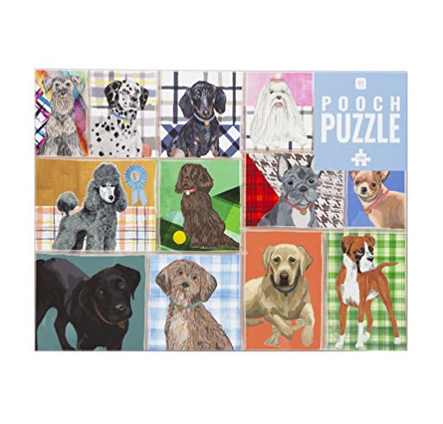 1000-teiliges Hundepuzzle - Illustrierte Tiere mit passendem Poster & Rassen-Wissenswertes Blatt | Geburtstagsgeschenk, Geschenke für Erwachsene oder Kinder, Haustiere, Wandkunst von Talking Tables