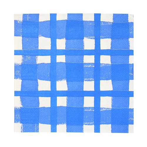 Talking Tables 20 x Blaue Gingham Einweg-Servietten aus recyceltem Papier für Picknicks & Sommeressen im Freien, umweltfreundlich für Geburtstagsfeiern, Ostern, Hochzeiten, Grillabende, 3-lagig 33 cm Talking Tables 20 x Blaue Gingham Einweg-Servietten aus recyceltem Papier für Picknicks & Sommeressen im Freien, umweltfreundlich für Geburtstagsfeiern, Ostern, Hochzeiten, Grillabende, 3-lagig 33 cm von Talking Tables