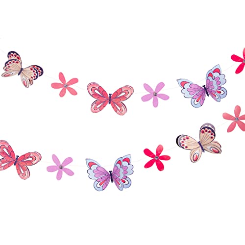 Talking Tables Bunting Tilly & Tigg Schmetterling-Wimpelkette, 3,5 m, lila und rosa Girlande, Dekoration für Kindergeburtstage, Kinderzimmer, Gartenparty, Babyparty, Rose Talking Tables Bunting Tilly & Tigg Schmetterling-Wimpelkette, 3,5 m, lila und rosa Girlande, Dekoration für Kindergeburtstage, Kinderzimmer, Gartenparty, Babyparty, Rose von Talking Tables