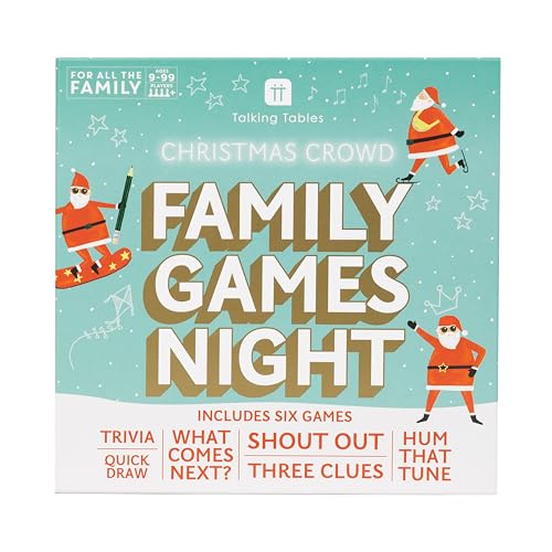 Talking Tables Christmas Family Games Night, Six Games, After Dinner Party, Fun Travel Pocket Games for Kids, Card Games for Adults, Present, Family Board Game, Gift, Secret Santa, Age 9+ Talking Tables Christmas Family Games Night, Six Games, After Dinner Party, Fun Travel Pocket Games for Kids, Card Games for Adults, Present, Family Board Game, Gift, Secret Santa, Age 9+ von Talking Tables