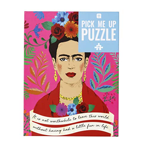 Talking Tables Frida Kahlo, Puzzel Zitat, Poster, Wand Aufhang. Frauen die inspirieren, bunt-illustriertes Design. Geburtstags Geschenk für Sie, Pink, 500 Teile, Pick Me Up Boho von Talking Tables