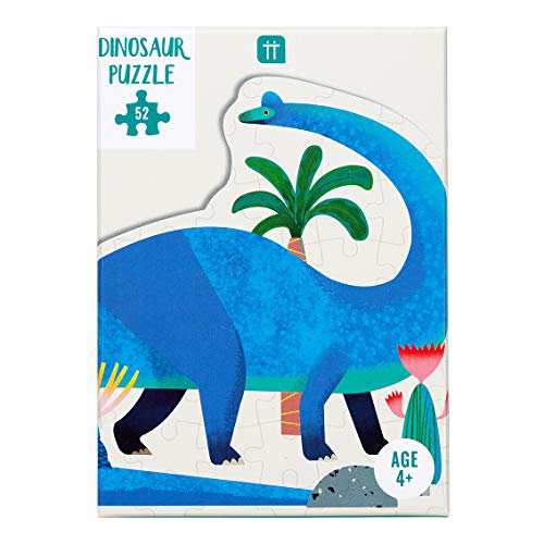 Talking Tables 52-teiliges Blau Brachiosaurus DAP Puzzle & Poster | Für Kinder, Kinder | Illustriert, Jurassic Dinosaurs Lover, Geburtstagsgeschenk, Brachiosaurus Shaped Dinosaur Puzzle von Talking Tables