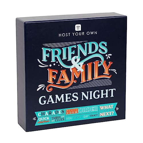 Talking Tables Friends & Family Games Brettspiel | 6 Klassische Partyspiele inklusive Scharade, Quick Draw und Three Clues | Schauspiel, Singen, Zeichnen, Quizfragen für Kinder, Erwachsene, Geschenk von Talking Tables