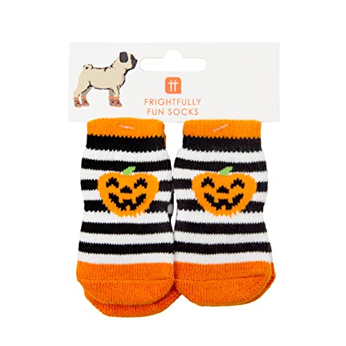 Talking Tables Halloween-Hundekostüm – 4 rutschfeste Kürbis-Hundesocken mit Gummipolstern für Haustierpfoten Talking Tables Halloween-Hundekostüm – 4 rutschfeste Kürbis-Hundesocken mit Gummipolstern für Haustierpfoten von Talking Tables