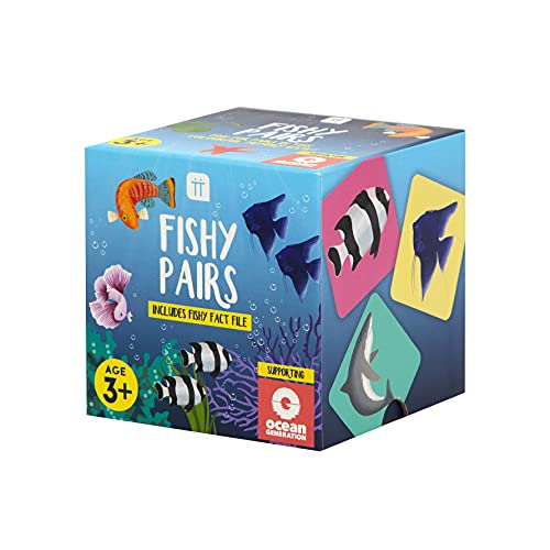 Talking Tables Memory-Match-Paar-Spiel für Kinder mit Fischmotiv | 36 Schnappkarten für Kinder mit Ocean Fact File von Talking Tables