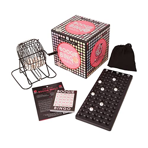 Talking Tables Musik-Bingo-Spielset | Host Your Own Games Night | Container-Bingo-Rad-Maschine aus Metall, Nummernkugeln, Karten und Playlist | Für Erwachsene, Kinder, Familienspaß von Talking Tables
