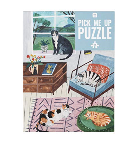 Talking Tables PUZZ-PMU-CAT 500-teiliges Katzenpuzzle & Poster | Illustrierte Haustiere, Tier | Katzenliebhaber, Regentag, Aktivitäten zu Hause, Geburtstagsgeschenk, Wandkunst von Talking Tables