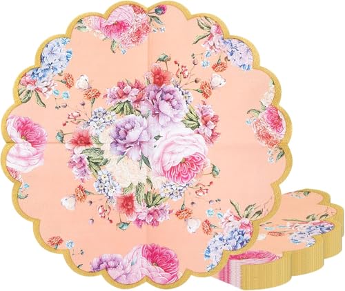 Talking Tables Hübsche Blumenservietten für Partys mit Wellenkante | Rosa Papierservietten für Teeparty, Muttertag, Mädchengeburtstag, Orange Talking Tables Hübsche Blumenservietten für Partys mit Wellenkante | Rosa Papierservietten für Teeparty, Muttertag, Mädchengeburtstag, Orange von Talking Tables