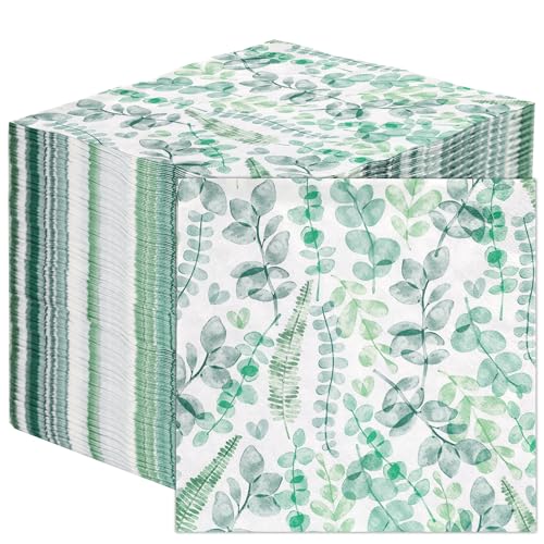 Talking Tables Table Kind Einweg-Servietten, weiche Papierservietten, grüne Blätter, für Hochzeiten oder den täglichen Gebrauch, umweltfreundlich, kompostierbar, recycelbar, hergestellt in der EU, 2 von Talking Tables