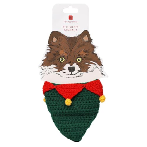Talking Tables Weihnachtliche Hundehalstücher, Halstücher für Haustiere – Dreieckstücher für Hunde, Katzen und Welpenkostüme, waschbare Accessoires mit Weihnachtsmann-Motiven. Kleidung Talking Tables Weihnachtliche Hundehalstücher, Halstücher für Haustiere – Dreieckstücher für Hunde, Katzen und Welpenkostüme, waschbare Accessoires mit Weihnachtsmann-Motiven. Kleidung von Talking Tables