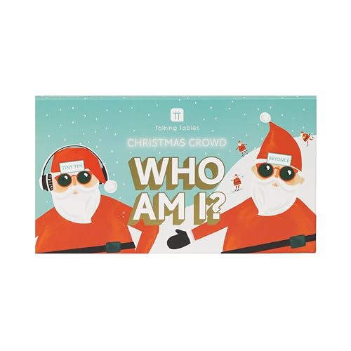 Talking Tables Who Am I? Christmas Quiz Game, Question Cards After Dinner Party, Fun Travel Pocket Games for Kids, Card Game for Adults, Family Game, Secret Santa, Gift, Present, Ages 7+ von Talking Tables
