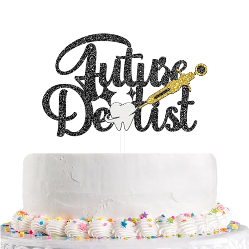 Talorine Kuchendekoration für zukünftige Zahnarzte, Klasse 2024, Herzlichen Glückwunsch, Zahnarzt, Abschluss, Party, Dekoration, Schwarz / Gold Talorine Kuchendekoration für zukünftige Zahnarzte, Klasse 2024, Herzlichen Glückwunsch, Zahnarzt, Abschluss, Party, Dekoration, Schwarz / Gold von Talorine