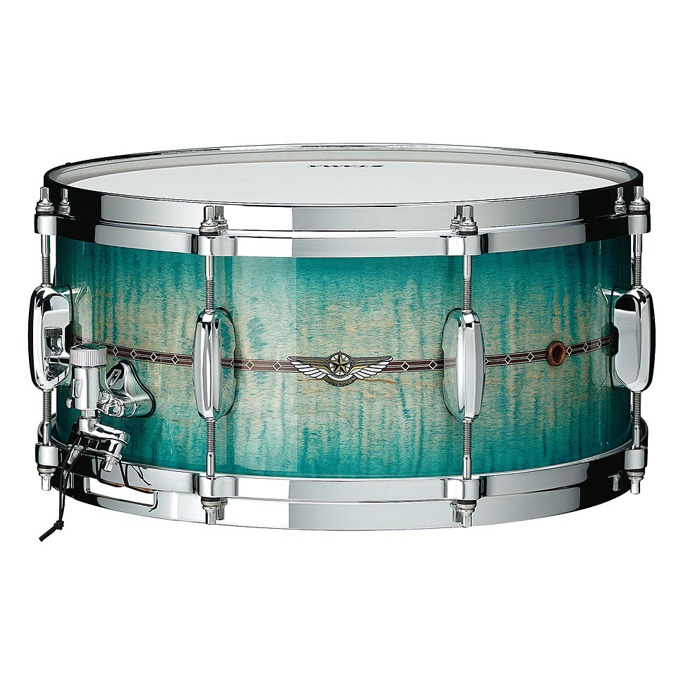 Tama Star Maple TMS1465S-RECB Emerald Sea Curly Maple Snare Drum von Tama