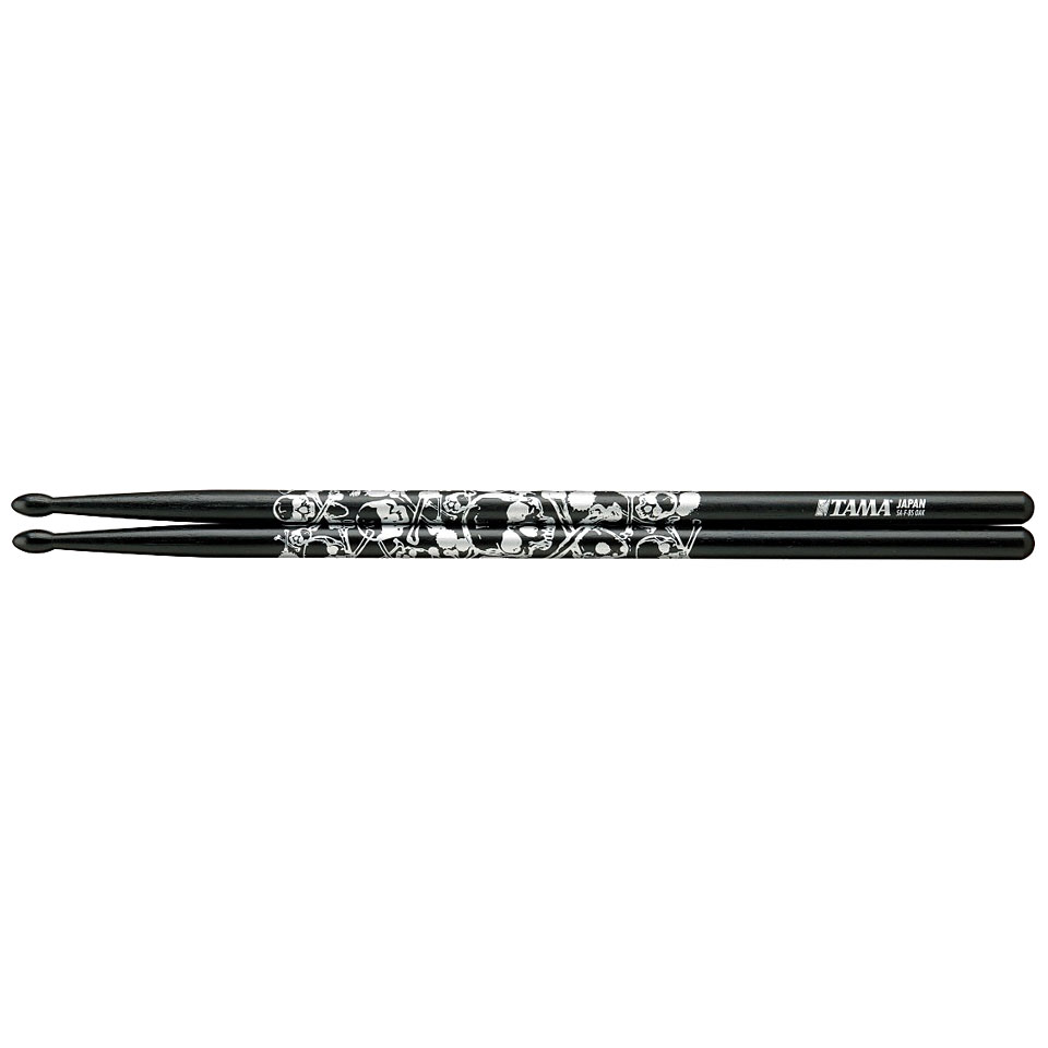 Tama 5A Sticks Of Doom Black Silver Skull Pattern Drumsticks von Tama