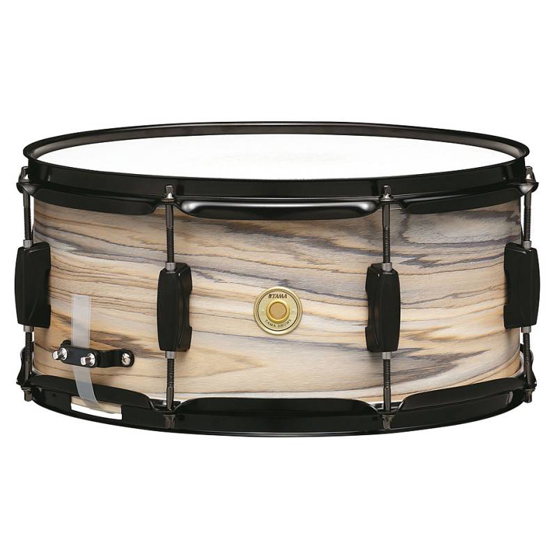 Tama Woodworks WP1465BK-NZW 14" x 6,5" Natural Zebrawood Wrap Snare von Tama