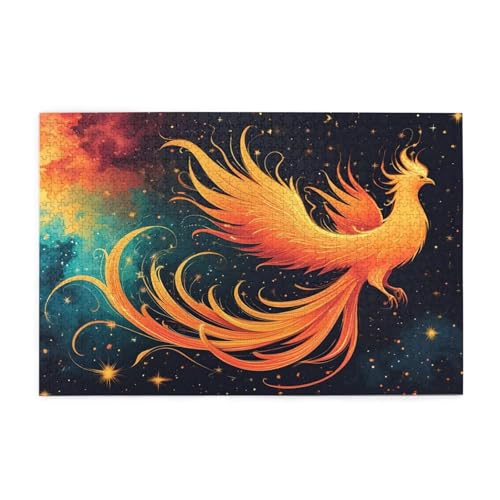 Abstrakt Puzzle 1000 Teile Erwachsene Phönix, Puzzles mit Verpackung Box und Poster, Lustig Stress Abbauen Familien Unterhaltungsspiele für Raumdekoration, Kreative Geschenke für Männer/Frauen 1T-1786 von Tamalsj