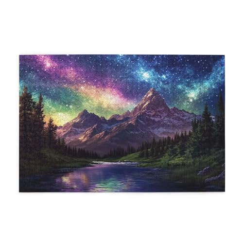 Aurora Puzzle 2000 Teile Erwachsene Berg, Puzzles mit Verpackung Box und Poster, Lustig Stress Abbauen Familien Unterhaltungsspiele für Raumdekoration, Kreative Geschenke für Männer/Frauen 1T-1698 von Tamalsj