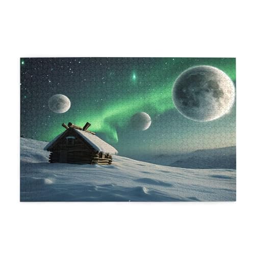 Aurora Puzzle 2000 Teile Erwachsene Planet, Puzzles mit Verpackung Box und Poster, Lustig Stress Abbauen Familien Unterhaltungsspiele für Raumdekoration, Kreative Geschenke für Männer/Frauen 1T-1979 von Tamalsj