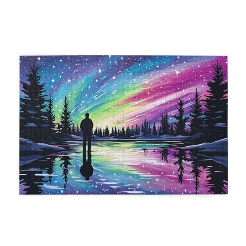 Aurora Puzzle 4000 Teile Erwachsene Mann, Puzzles mit Verpackung Box und Poster, Lustig Stress Abbauen Familien Unterhaltungsspiele für Raumdekoration, Kreative Geschenke für Männer/Frauen 1T-1528 von Tamalsj