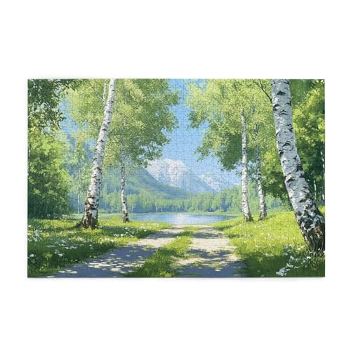 Baum Puzzle 2000 Teile Erwachsene Landschaft, Puzzles mit Verpackung Box und Poster, Lustig Stress Abbauen Familien Unterhaltungsspiele für Raumdekoration, Kreative Geschenke für Männer/Frauen 1T-734 von Tamalsj