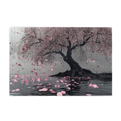 Baum Puzzle 2000 Teile Erwachsene See, Puzzles mit Verpackung Box und Poster, Lustig Stress Abbauen Familien Unterhaltungsspiele für Raumdekoration, Kreative Geschenke für Männer/Frauen 1T-535 von Tamalsj