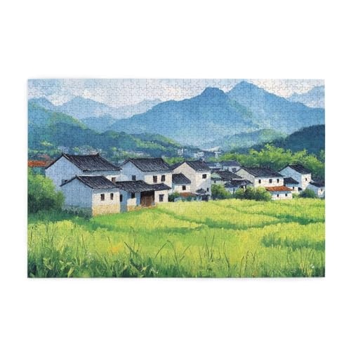 Berg Puzzle 2000 Teile Erwachsene Landschaft, Puzzles mit Verpackung Box und Poster, Lustig Stress Abbauen Familien Unterhaltungsspiele für Raumdekoration, Kreative Geschenke für Männer/Frauen 1T-1248 von Tamalsj