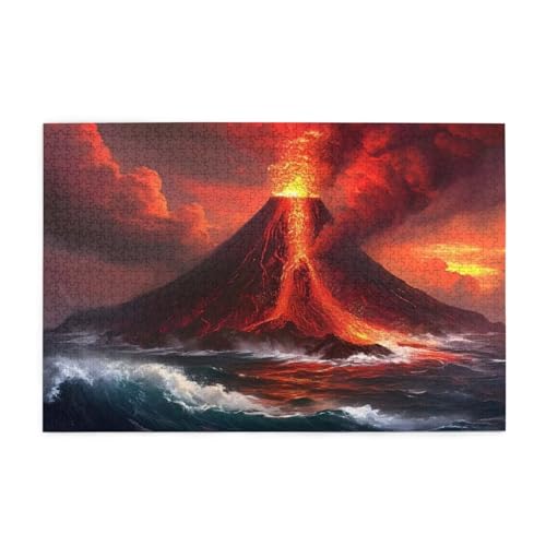 Berg Puzzle 4000 Teile Erwachsene Meer, Puzzles mit Verpackung Box und Poster, Lustig Stress Abbauen Familien Unterhaltungsspiele für Raumdekoration, Kreative Geschenke für Männer/Frauen 1T-1085 von Tamalsj