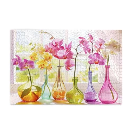 Blume Puzzle 1000 Teile Erwachsene Landschaft, Puzzles mit Verpackung Box und Poster, Lustig Stress Abbauen Familien Unterhaltungsspiele, Kreative Geschenke für Männer/Frauen Raumdekoration 1T-1445 von Tamalsj