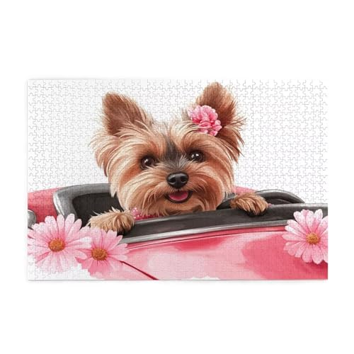 Blume Puzzle 2000 Teile Erwachsene Hund, Puzzles mit Verpackung Box und Poster, Lustig Stress Abbauen Familien Unterhaltungsspiele für Raumdekoration, Kreative Geschenke für Männer/Frauen 1T-1421 von Tamalsj