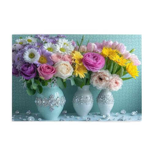 Blume Puzzle 2000 Teile Erwachsene Landschaft, Puzzles mit Verpackung Box und Poster, Lustig Stress Abbauen Familien Unterhaltungsspiele, Kreative Geschenke für Männer/Frauen Raumdekoration 1T-1911 von Tamalsj