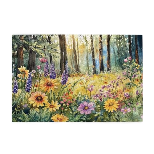 Blume Puzzle 4000 Teile Erwachsene Wald, Puzzles mit Verpackung Box und Poster, Lustig Stress Abbauen Familien Unterhaltungsspiele für Raumdekoration, Kreative Geschenke für Männer/Frauen 1T-1722 von Tamalsj